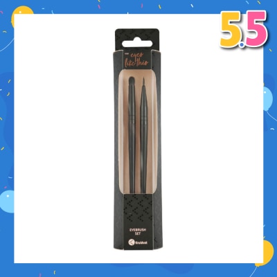 KRUIDVAT Eyebrush Set (Ideal For Precise Makeup Application To The Eyelids And Used With Various Types Of Eyeliners, Liquid, Gel Or Cream) 2s