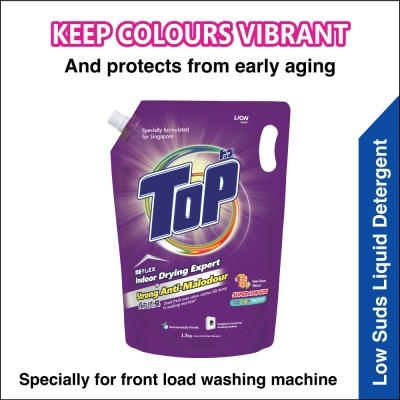 TOP Concentrated Liquid Detergent Super Low Suds Colour Protect Refill 1.5kg