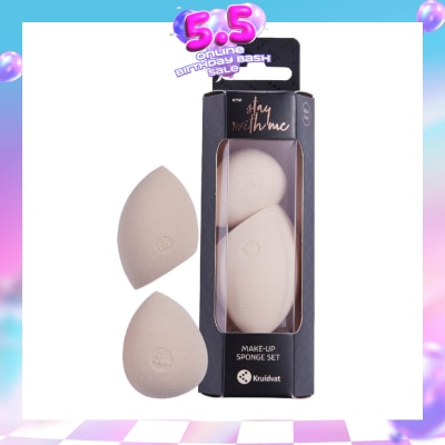 KRUIDVAT - Make Up Sponge Set (For Foundations, Bb, Cc Creams, Powder, Concealer, Primer, Etc. Made From Soft Non Latex Material) 2s