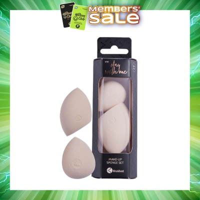 KRUIDVAT - Make Up Sponge Set (For Foundations, Bb, Cc Creams, Powder, Concealer, Primer, Etc. Made From Soft Non Latex Material) 2s