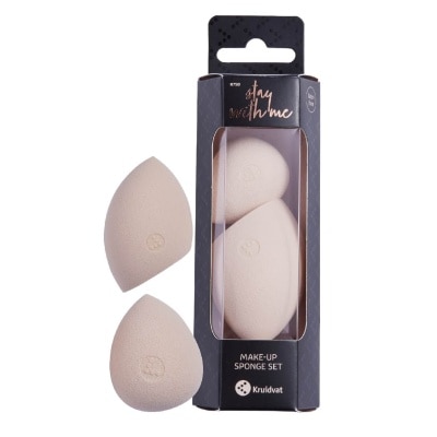 KRUIDVAT Make Up Sponge Set (For Foundations, Bb, Cc Creams, Powder, Concealer, Primer, Etc. Made From Soft Non Latex Material) 2s