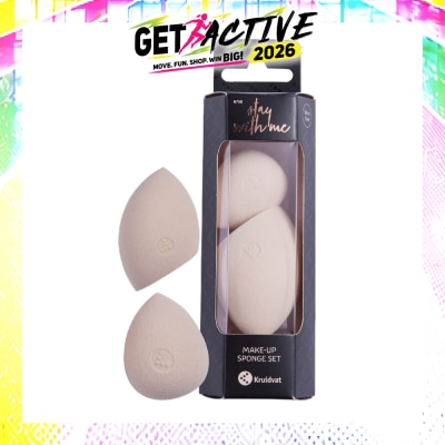 KRUIDVAT - Make Up Sponge Set (For Foundations, Bb, Cc Creams, Powder, Concealer, Primer, Etc. Made From Soft Non Latex Material) 2s image