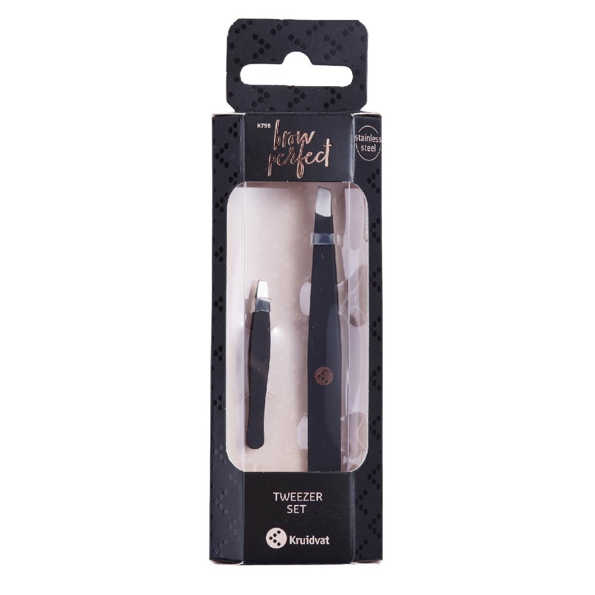 Tweezer Set (Two Slanted Stainless Steel Tweezers For An Accurate Grip) 2s