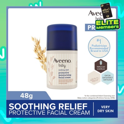 AVEENO BABY Baby Soothing Relief Facial Cream (Protect Baby's Skin From Redness, Itchiness And Skin Discomfort) 48g