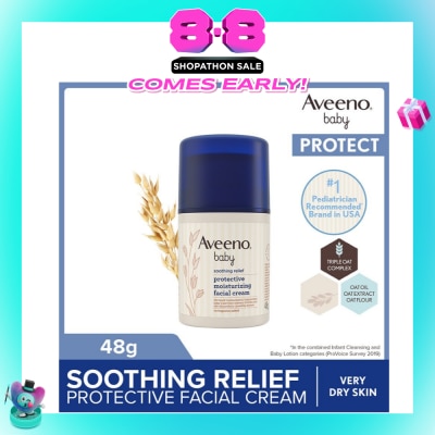 AVEENO BABY - Baby Soothing Relief Facial Cream (Protect Baby's Skin From Redness, Itchiness And Skin Discomfort) 48g