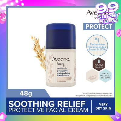 AVEENO BABY Baby Soothing Relief Facial Cream (Protect Baby's Skin From Redness, Itchiness And Skin Discomfort) 48g