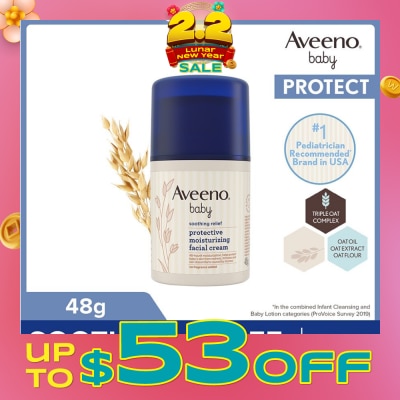 AVEENO BABY Baby Soothing Relief Facial Cream (Protect Baby's Skin From Redness, Itchiness And Skin Discomfort) 48g