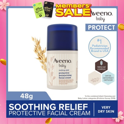 AVEENO BABY Baby Soothing Relief Facial Cream (Protect Baby's Skin From Redness, Itchiness And Skin Discomfort) 48g