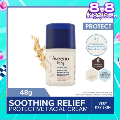 AVEENO BABY Baby Soothing Relief Facial Cream (Protect Baby's Skin From Redness, Itchiness And Skin Discomfort) 48g