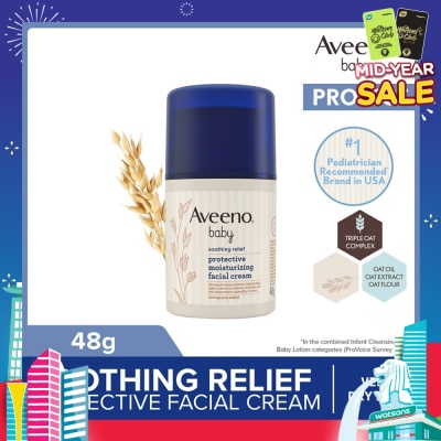 AVEENO BABY Baby Soothing Relief Facial Cream (Protect Baby's Skin From Redness, Itchiness And Skin Discomfort) 48g