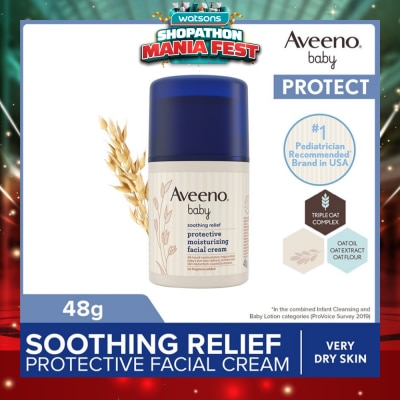 AVEENO BABY - Baby Soothing Relief Facial Cream (Protect Baby's Skin From Redness, Itchiness And Skin Discomfort) 48g