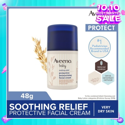 AVEENO BABY Baby Soothing Relief Facial Cream (Protect Baby's Skin From Redness, Itchiness And Skin Discomfort) 48g