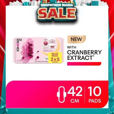 KOTEX - Odour Control Cranberry Extract Super Ultra Thin Wing Pad 42cm 5s x 2