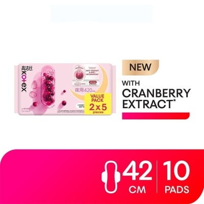 KOTEX - Odour Control Cranberry Extract Super Ultra Thin Wing Pad 42cm 5s x 2