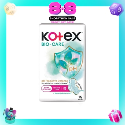 KOTEX - Bio-care Ph Proactive Defense Ultra Comfort Pad 23cm 16s