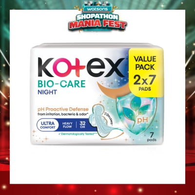 KOTEX - Bio-care Ph Proactive Defense Ultra Comfort Pad 32cm 14s