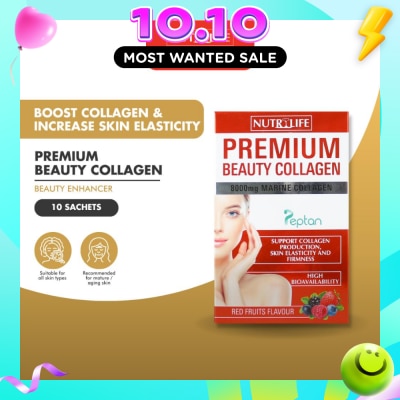 NUTRILIFE Premium Beauty Collagen Supplement (Red Fruits Flavour) Sachet 10s image