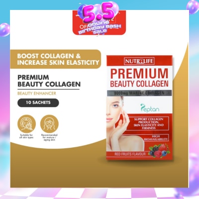 NUTRILIFE - Premium Beauty Collagen With Red Fruits Flavour 10s