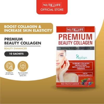 NUTRILIFE Premium Beauty Collagen With Red Fruits Flavour 10s