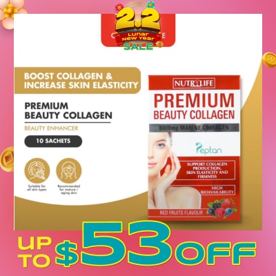 NUTRILIFE Premium Beauty Collagen With Red Fruits Flavour 10s