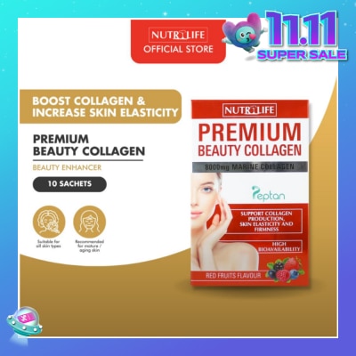 NUTRILIFE Premium Beauty Collagen With Red Fruits Flavour 10s