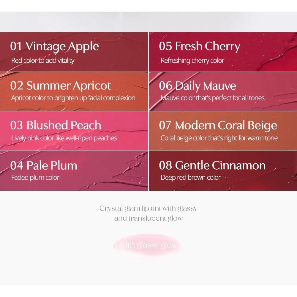 Crystal Glam Tint 01 Vintage Apple 3.4g