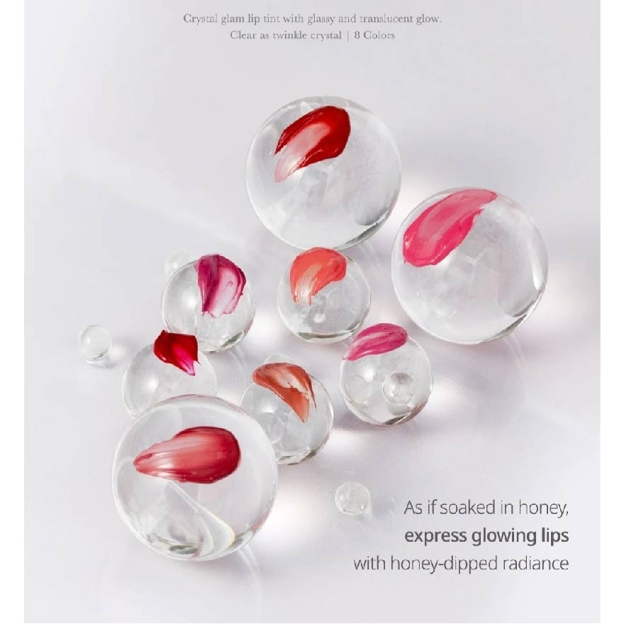 Crystal Glam Tint (02 Summer Apricot) Glowy Lip Appearance Without Making Your Lips Sticky 3.4g