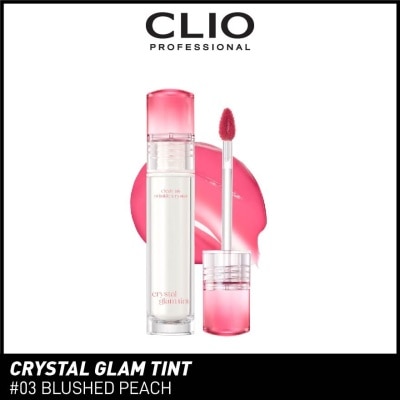 CLIO Crystal Glam Tint (03 Blushed Peach) Glowy Lip Appearance Without Making Your Lips Sticky 3.4g