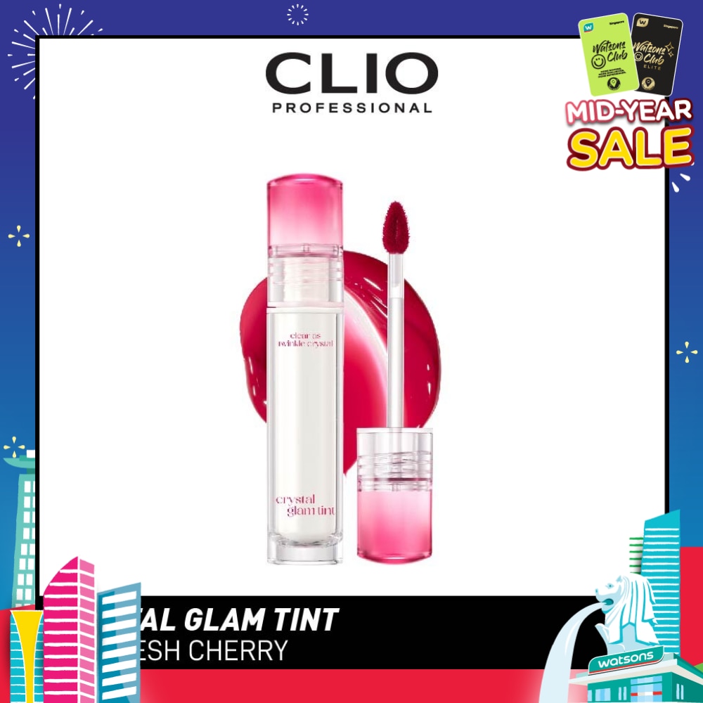 Crystal Glam Tint (05 Fresh Cherry) Glowy Lip Appearance Without Making Your Lips Sticky 3.4g