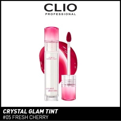 CLIO Crystal Glam Tint (05 Fresh Cherry) Glowy Lip Appearance Without Making Your Lips Sticky 3.4g