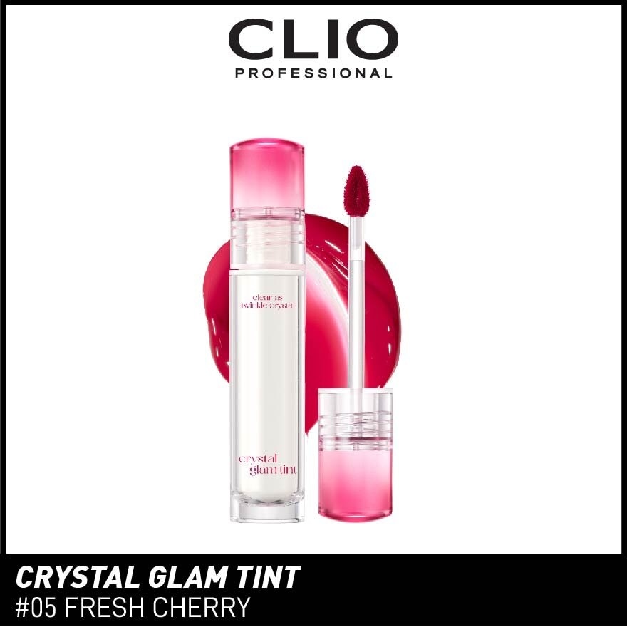 Crystal Glam Tint (05 Fresh Cherry) Glowy Lip Appearance Without Making Your Lips Sticky 3.4g