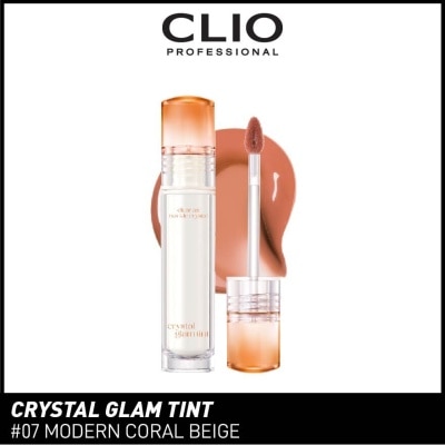 CLIO Crystal Glam Tint (07 Modern Coral Beige) Glowy Lip Appearance Without Making Your Lips Sticky 3.4g