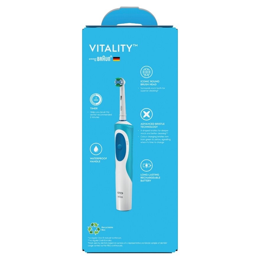 Vitality Precision Clean Electric Toothbrush Powered by Braun