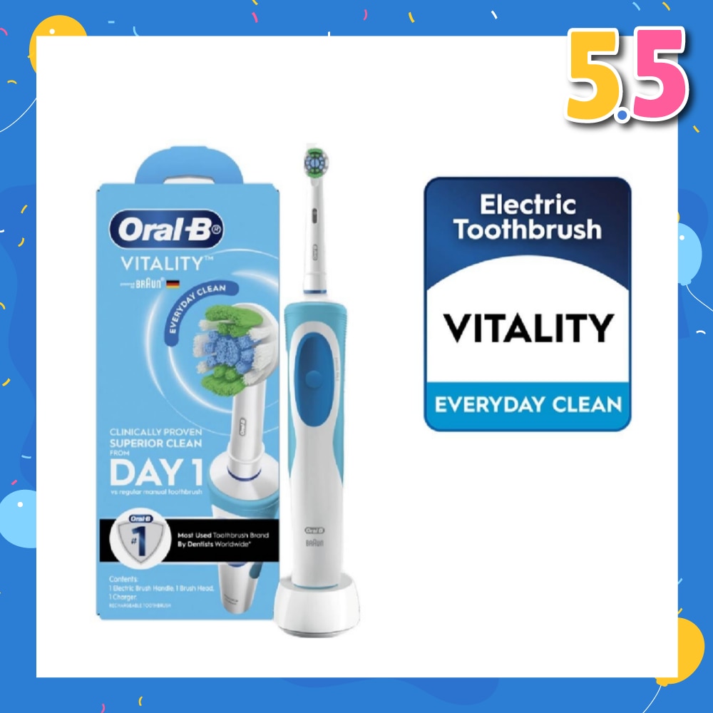 Vitality Precision Clean Electric Toothbrush Powered by Braun
