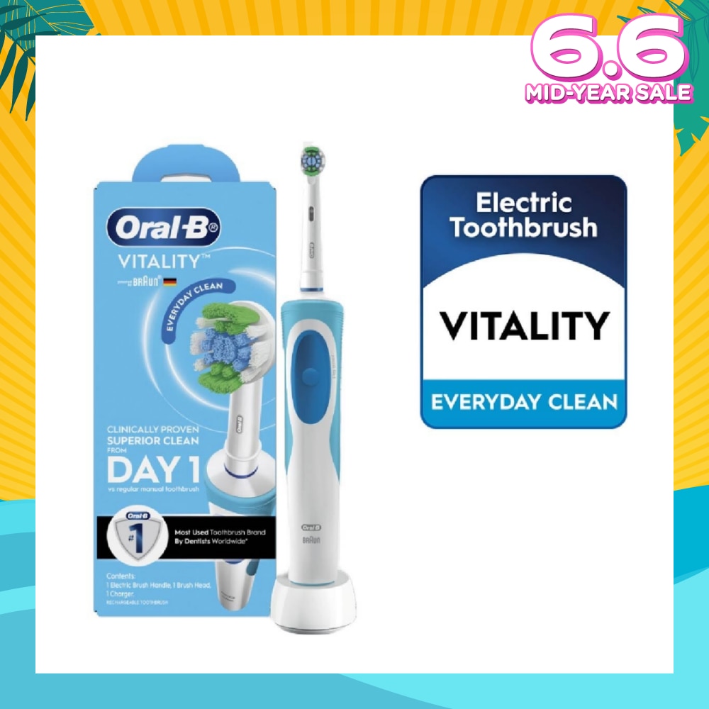 Vitality Precision Clean Electric Toothbrush Powered by Braun