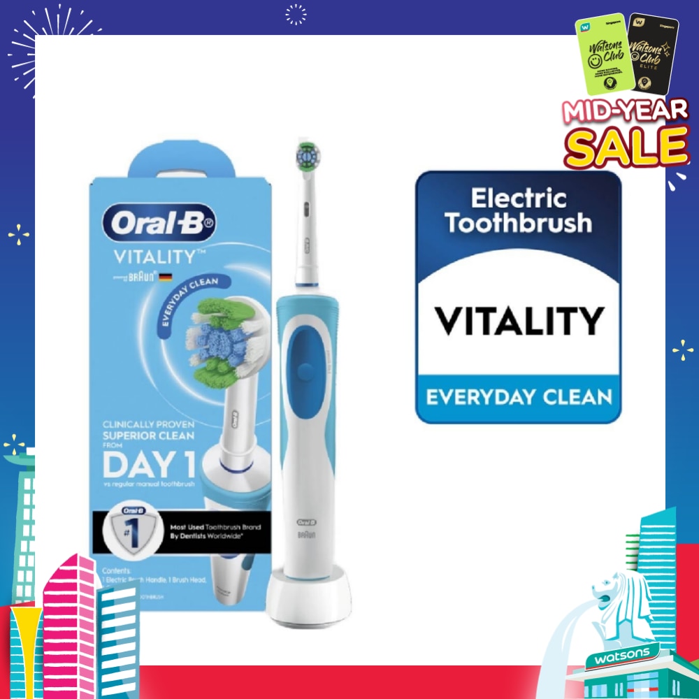 Vitality Precision Clean Electric Toothbrush Powered by Braun