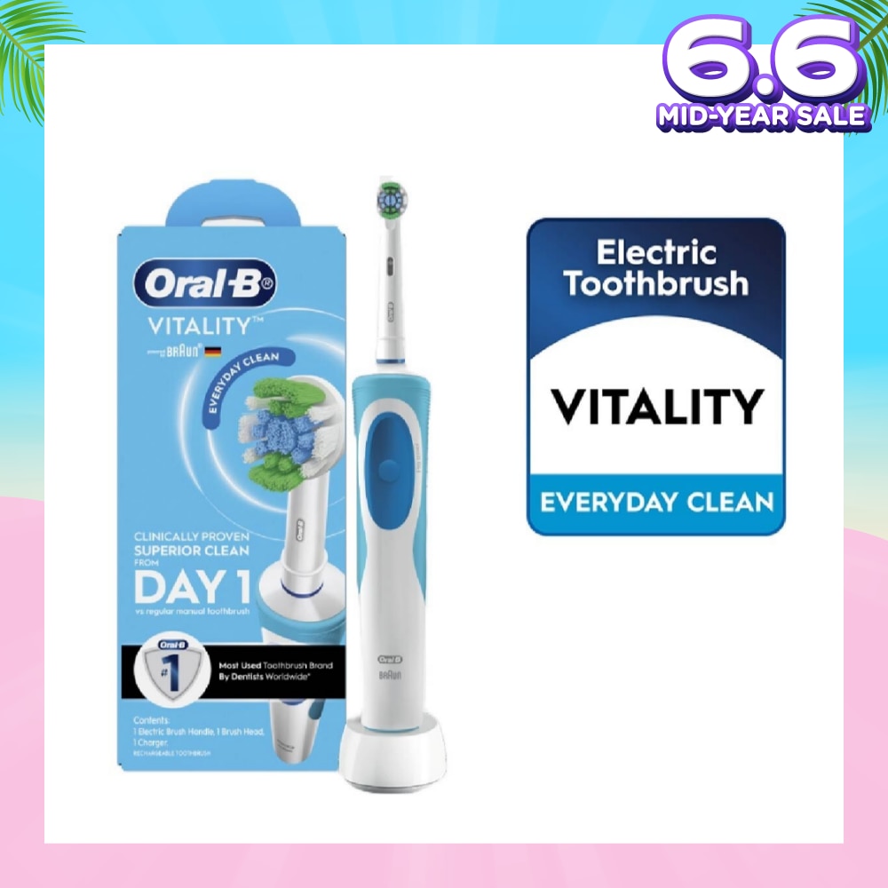 Vitality Precision Clean Electric Toothbrush Powered by Braun