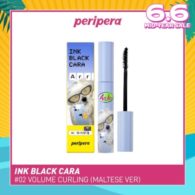 PERIPERA Ink Black Cara 02 Volume Curling Maltese Ver 7g (Expiry: Nov`2025)