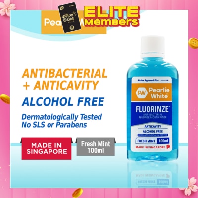 PEARLIE WHITE® Fluorinze Antibacterial Fluoride Mouth Rinse 100ml