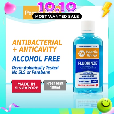 PEARLIE WHITE® Fluorinze Antibacterial Fluoride Mouth Rinse 100ml image