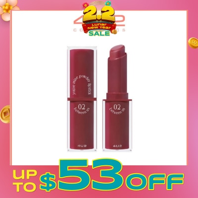 4U2 You Re Mine Powder Lip (02 Between Us), Very Light And Comfortable On The Lips, Long Lasting, Help Blur And Cover The Grooves Of The Lips 3g