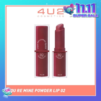 4U2 You Re Mine Powder Lip (02 Between Us), Very Light And Comfortable On The Lips, Long Lasting, Help Blur And Cover The Grooves Of The Lips 3g