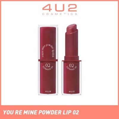 4U2 You Re Mine Powder Lip (02 Between Us), Very Light And Comfortable On The Lips, Long Lasting, Help Blur And Cover The Grooves Of The Lips 3g