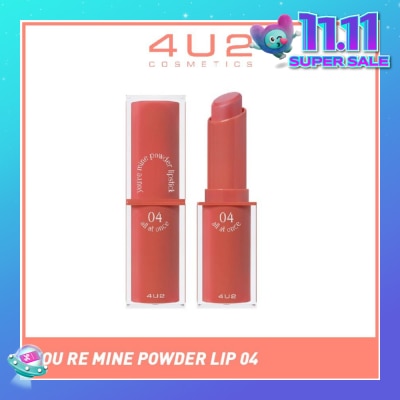 4U2 You Re Mine Powder Lip (04 All At Once), Very Light And Comfortable On The Lips, Long Lasting, Help Blur And Cover The Grooves Of The Lips 3g