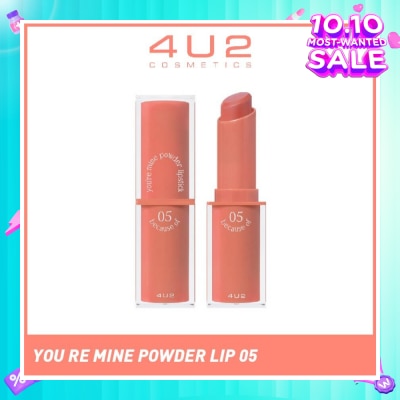 4U2 You Re Mine Powder Lip (05 Because Of), Very Light And Comfortable On The Lips, Long Lasting, Help Blur And Cover The Grooves Of The Lips 3g