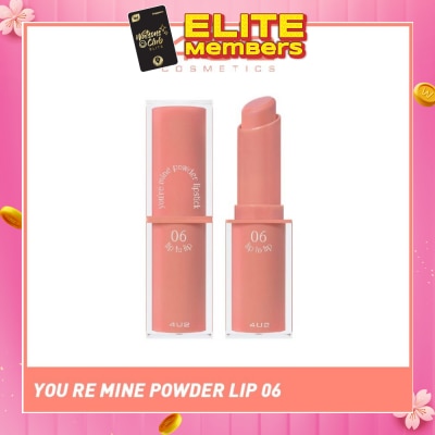 4U2 You Re Mine Powder Lip (06 Lip To Lip), Very Light And Comfortable On The Lips, Long Lasting, Help Blur And Cover The Grooves Of The Lips 3g