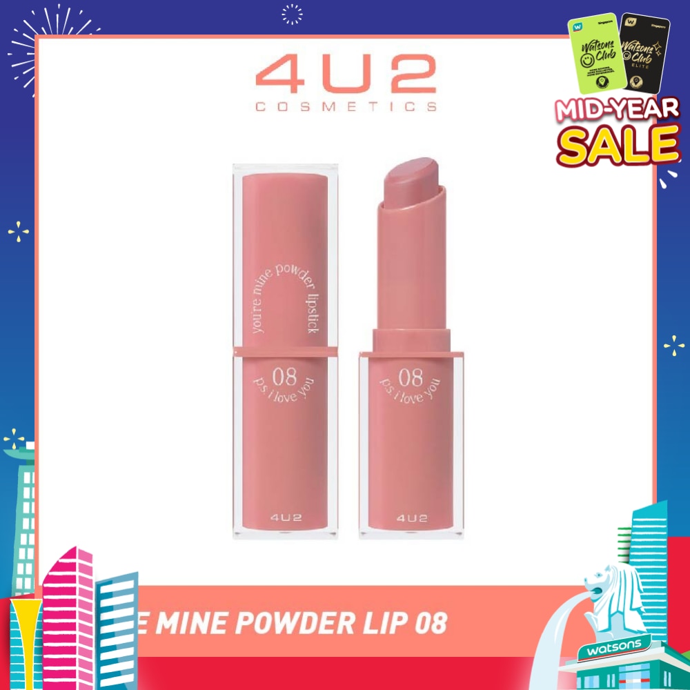 You Re Mine Powder Lip (08 P.S. I Love You), Very Light And Comfortable On The Lips, Long Lasting, Help Blur And Cover The Grooves Of The Lips 3g