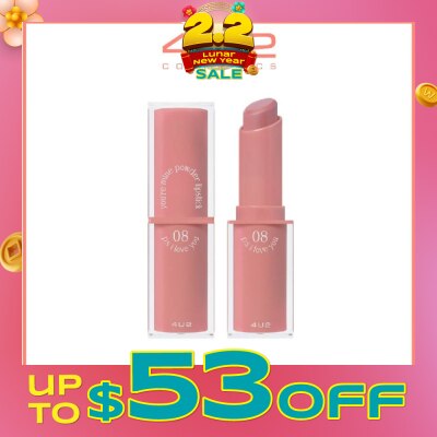 4U2 You Re Mine Powder Lip (08 P.S. I Love You), Very Light And Comfortable On The Lips, Long Lasting, Help Blur And Cover The Grooves Of The Lips 3g