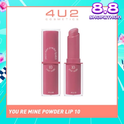 4U2 You Re Mine Powder Lip (10 Your Smile), Very Light And Comfortable On The Lips, Long Lasting, Help Blur And Cover The Grooves Of The Lips 3g