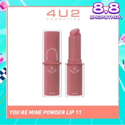4U2 You Re Mine Powder Lip (11 Always Will), Very Light And Comfortable On The Lips, Long Lasting, Help Blur And Cover The Grooves Of The Lips 3g